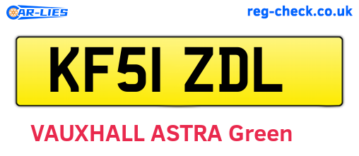 KF51ZDL are the vehicle registration plates.