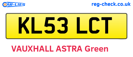 KL53LCT are the vehicle registration plates.