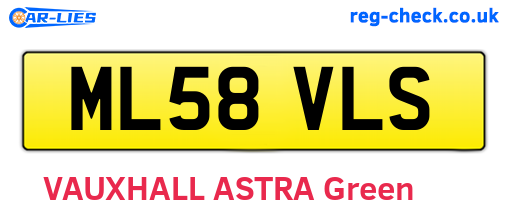 ML58VLS are the vehicle registration plates.
