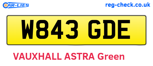 W843GDE are the vehicle registration plates.