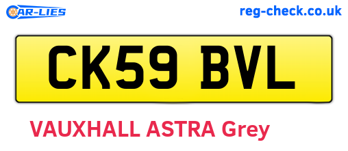 CK59BVL are the vehicle registration plates.