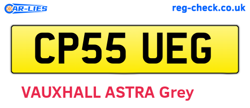 CP55UEG are the vehicle registration plates.