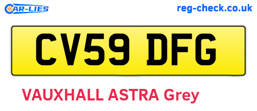 CV59DFG are the vehicle registration plates.
