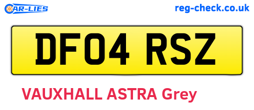 DF04RSZ are the vehicle registration plates.