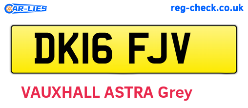 DK16FJV are the vehicle registration plates.