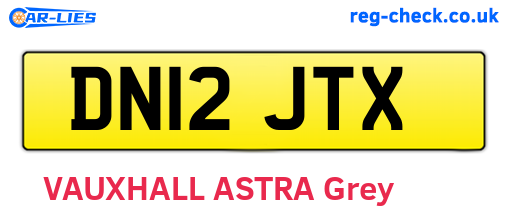 DN12JTX are the vehicle registration plates.