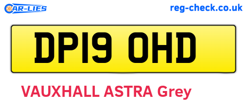 DP19OHD are the vehicle registration plates.