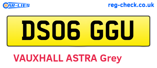 DS06GGU are the vehicle registration plates.