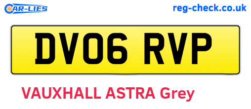 DV06RVP are the vehicle registration plates.