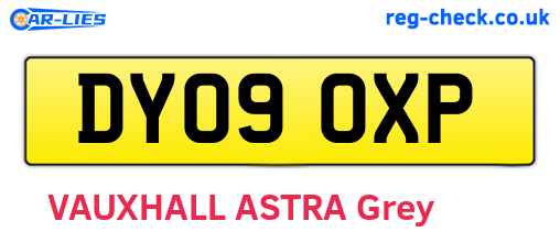 DY09OXP are the vehicle registration plates.