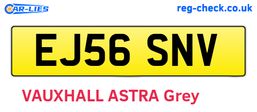 EJ56SNV are the vehicle registration plates.