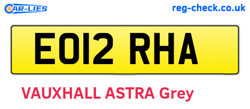 EO12RHA are the vehicle registration plates.