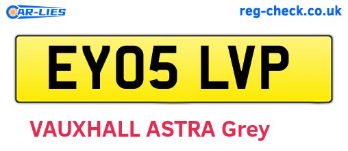 EY05LVP are the vehicle registration plates.