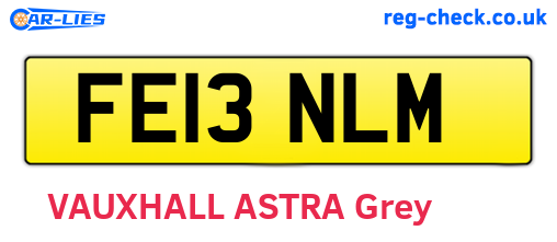 FE13NLM are the vehicle registration plates.