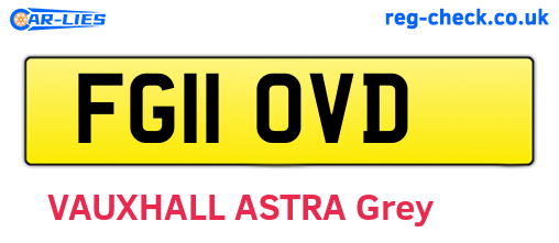 FG11OVD are the vehicle registration plates.