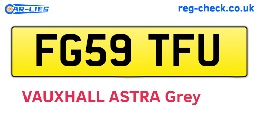 FG59TFU are the vehicle registration plates.