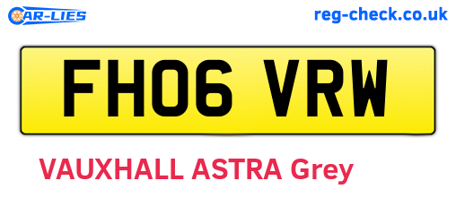 FH06VRW are the vehicle registration plates.