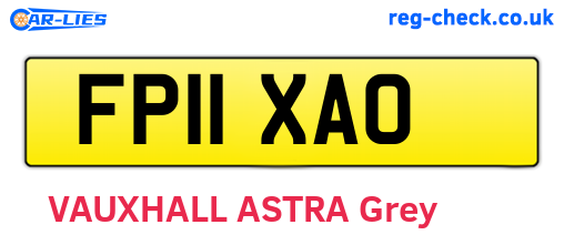 FP11XAO are the vehicle registration plates.