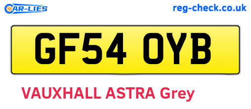 GF54OYB are the vehicle registration plates.