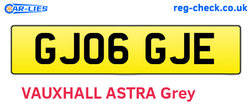GJ06GJE are the vehicle registration plates.