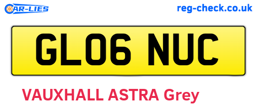 GL06NUC are the vehicle registration plates.