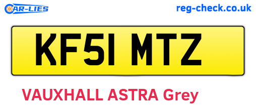 KF51MTZ are the vehicle registration plates.