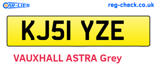 KJ51YZE are the vehicle registration plates.
