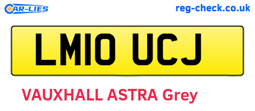 LM10UCJ are the vehicle registration plates.