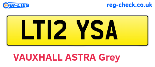 LT12YSA are the vehicle registration plates.