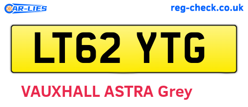 LT62YTG are the vehicle registration plates.