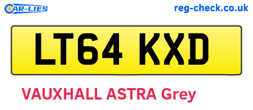 LT64KXD are the vehicle registration plates.