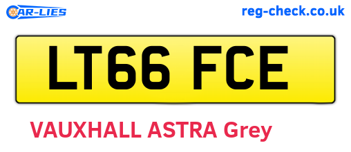 LT66FCE are the vehicle registration plates.