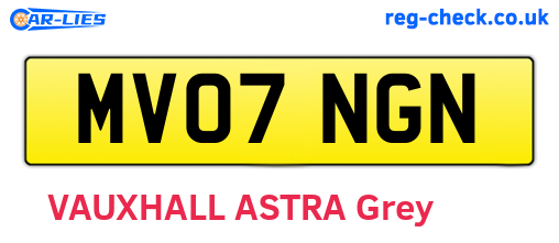 MV07NGN are the vehicle registration plates.