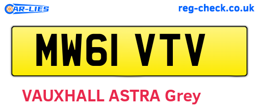 MW61VTV are the vehicle registration plates.