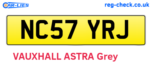 NC57YRJ are the vehicle registration plates.