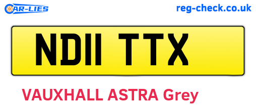 ND11TTX are the vehicle registration plates.