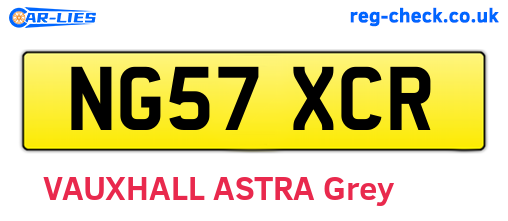 NG57XCR are the vehicle registration plates.