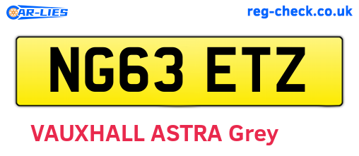 NG63ETZ are the vehicle registration plates.