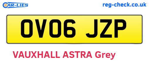 OV06JZP are the vehicle registration plates.