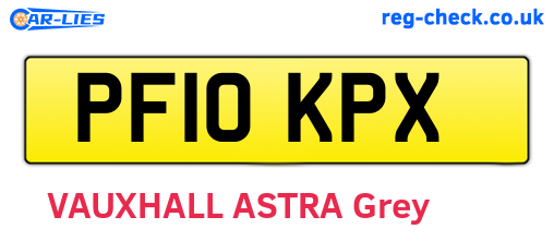 PF10KPX are the vehicle registration plates.