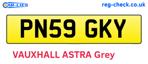 PN59GKY are the vehicle registration plates.