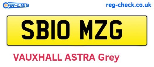 SB10MZG are the vehicle registration plates.