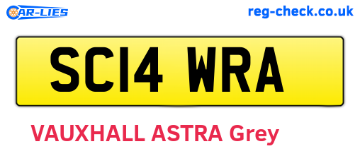 SC14WRA are the vehicle registration plates.