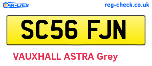 SC56FJN are the vehicle registration plates.