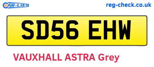 SD56EHW are the vehicle registration plates.