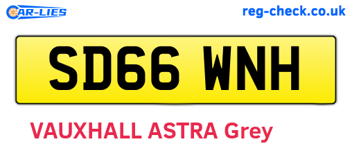 SD66WNH are the vehicle registration plates.