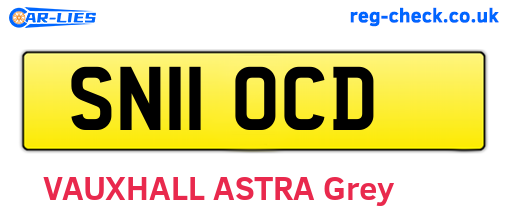 SN11OCD are the vehicle registration plates.