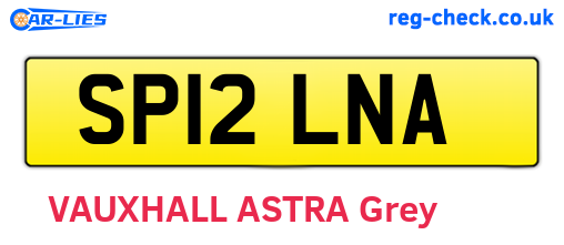 SP12LNA are the vehicle registration plates.