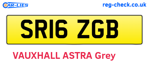 SR16ZGB are the vehicle registration plates.