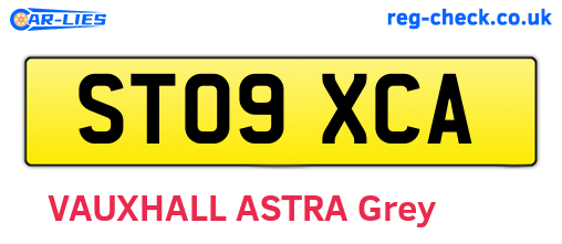 ST09XCA are the vehicle registration plates.